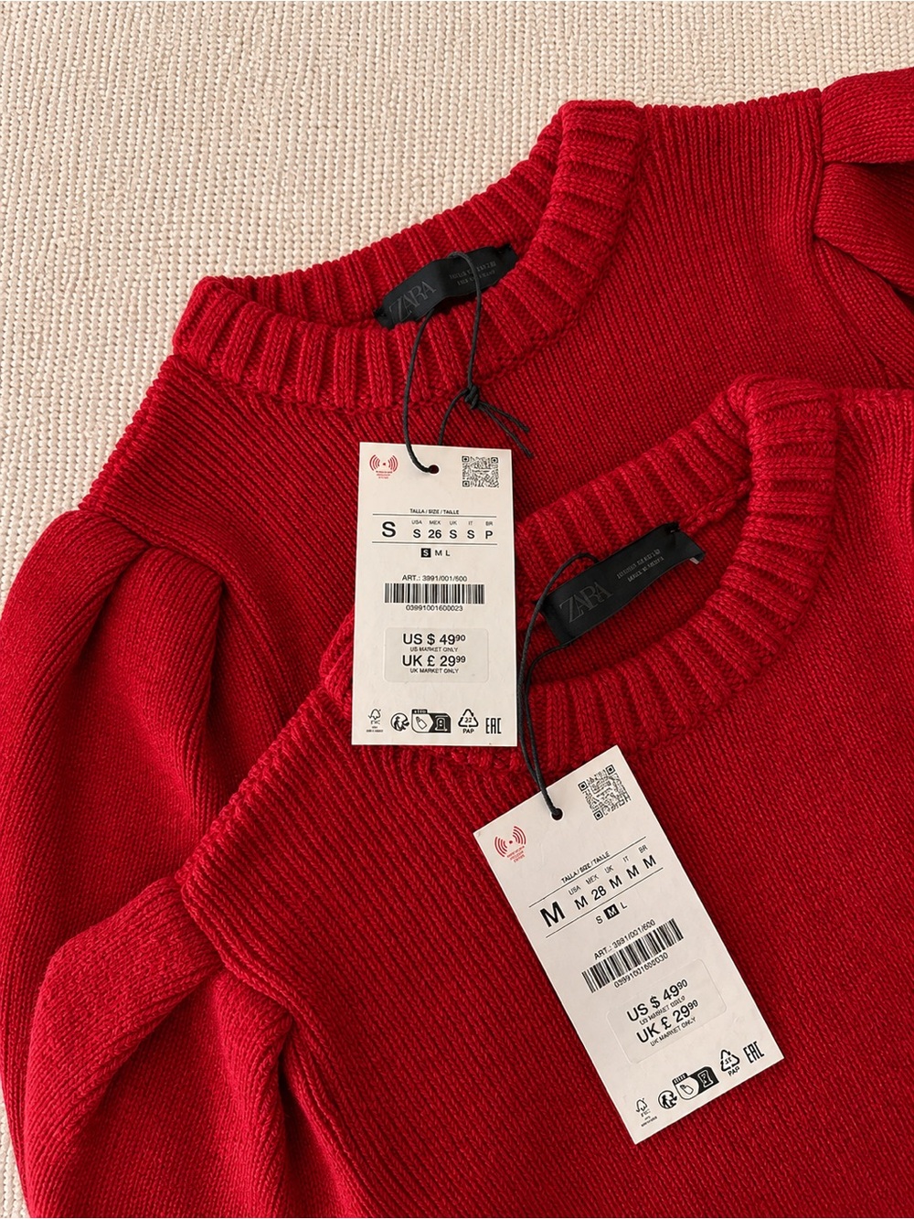 ZARA BNWT KNIT JUMPER. RED 3991/001/600 - Picture 9 of 9